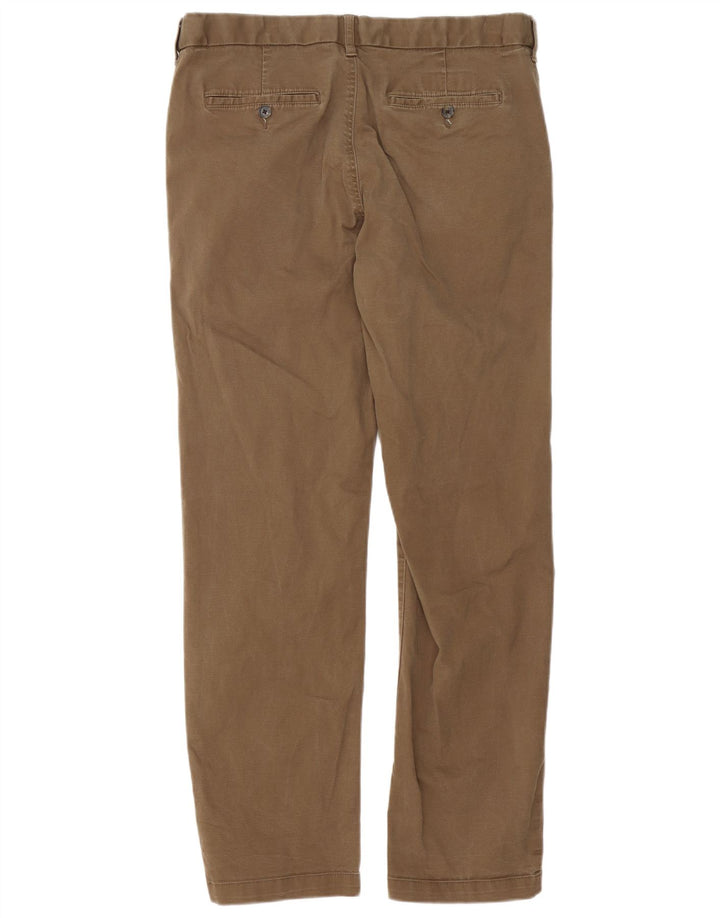 Marks & Spencer Mens Regular Fit Chino Trousers W36 L33 Brown Cotton