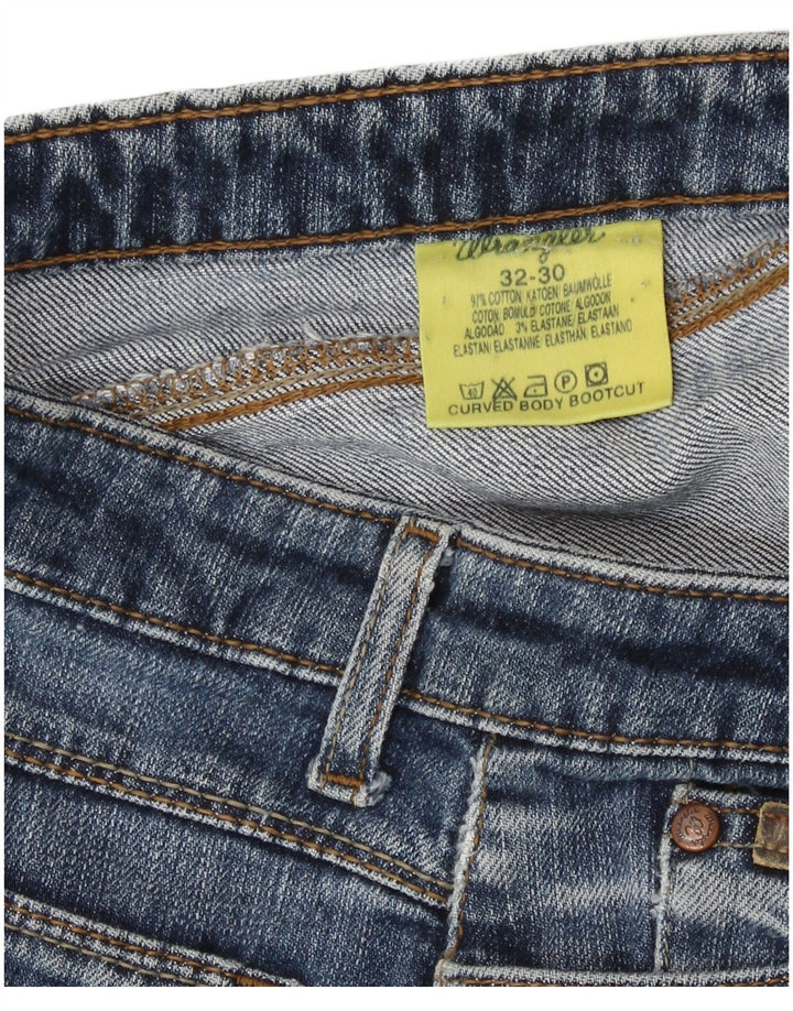 Wrangler Womens Denim Hot Pants W32 Large Blue Cotton