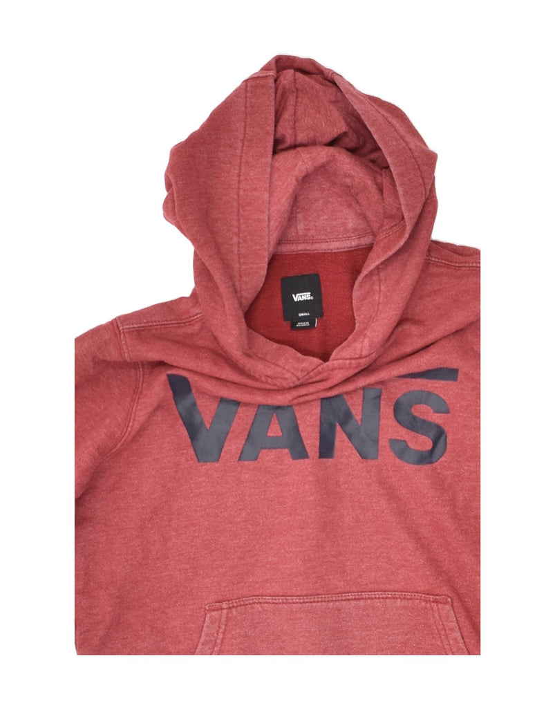 VANS Womens Graphic Hoodie Jumper UK 10 Small Pink Cotton | Vintage Vans | Thrift | Second-Hand Vans | Used Clothing | Messina Hembry 