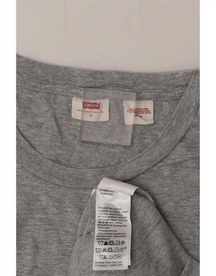 Levi's Womens T-Shirt Top UK 14 Medium Grey Flecked Cotton