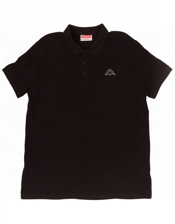 Kappa Mens Polo Shirt 2XL Black Cotton