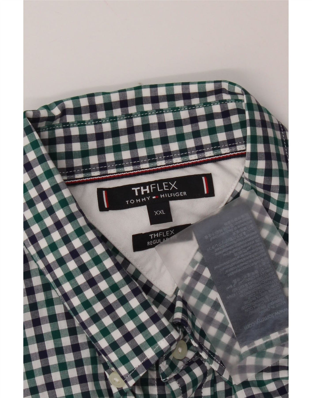 Tommy Hilfiger Mens Regular Fit Shirt 2XL Multicoloured Gingham Cotton