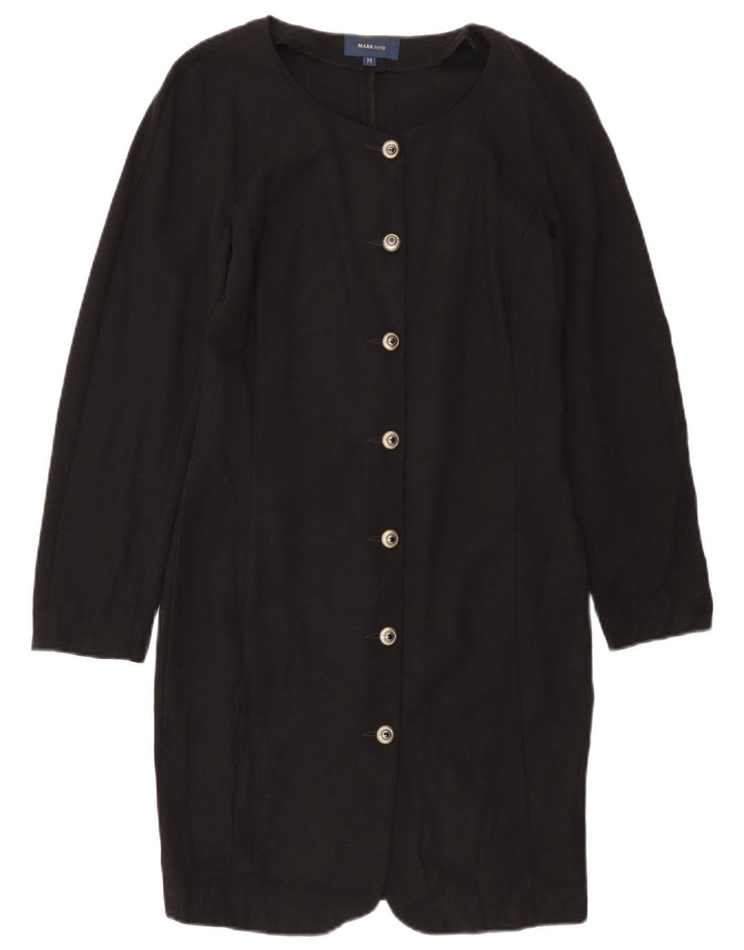 Vintage Womens Shirt Dress UK 12 Medium Black