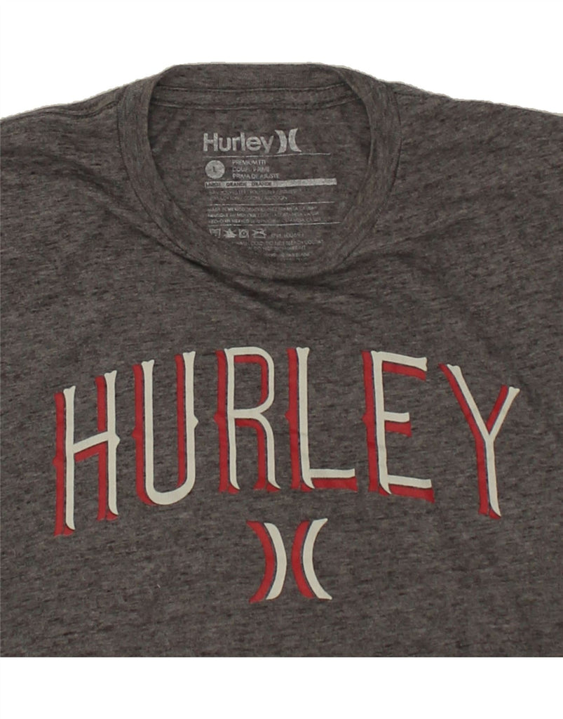 HURLEY Mens Premium Fit Graphic T-Shirt Top Large Grey Cotton | Vintage Hurley | Thrift | Second-Hand Hurley | Used Clothing | Messina Hembry 