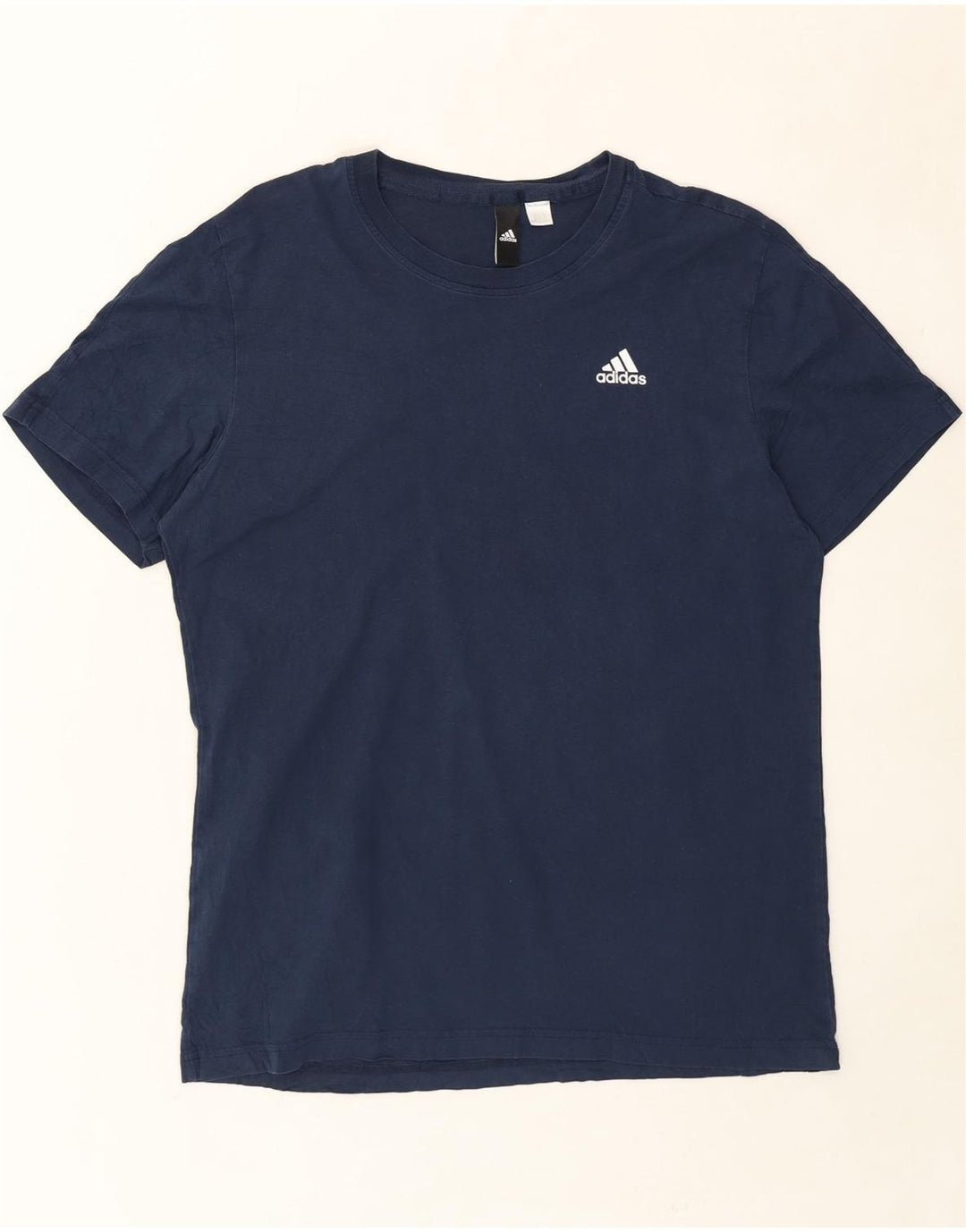 ADIDAS Mens T-Shirt Top Medium Navy Blue Vintage Adidas and Second-Hand Adidas from Messina Hembry 