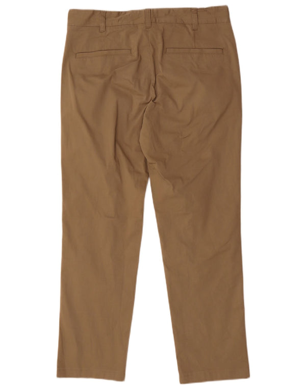 Massimo Dutti Mens Straight Chino Trousers EU 40 Medium W31 L28 Beige