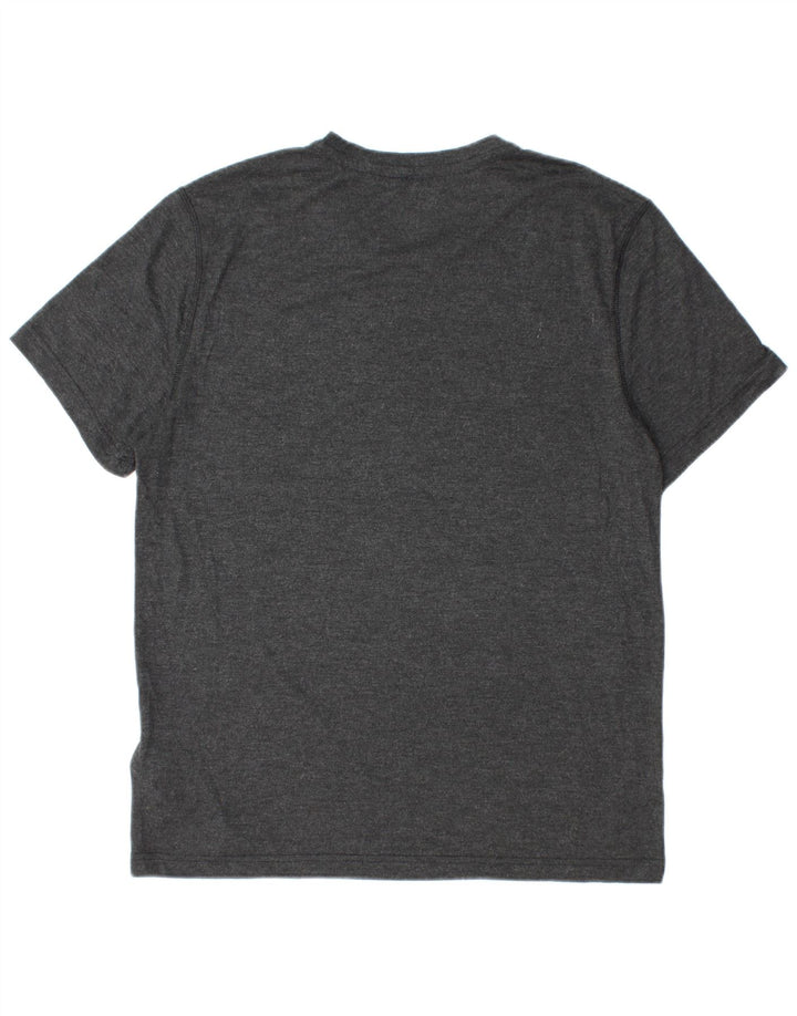 Reebok Mens Graphic T-Shirt Top Large Grey Polyester