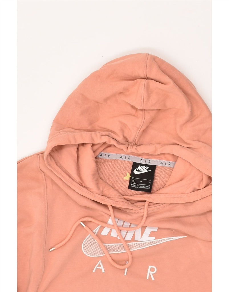 NIKE Womens Oversized Graphic Hoodie Jumper UK 14 Medium Pink Cotton | Vintage Nike | Thrift | Second-Hand Nike | Used Clothing | Messina Hembry 