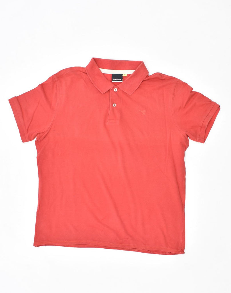 DIADORA Mens Polo Shirt XL Orange | Vintage Diadora | Thrift | Second-Hand Diadora | Used Clothing | Messina Hembry 