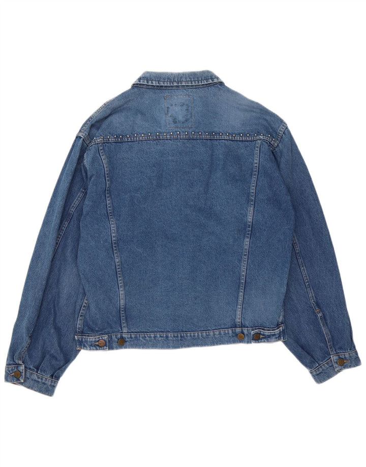 Pooh Womens Denim Jacket EU 44 XL Blue Cotton