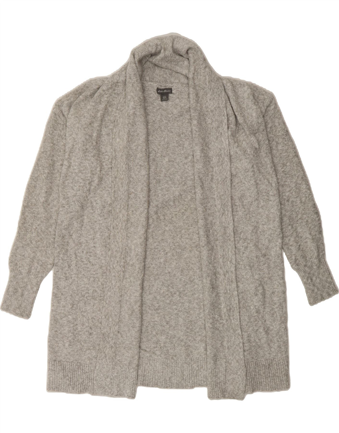 EDDIE BAUER Womens Oversized Open Cardigan Sweater UK 6 XS Grey Cotton Vintage Eddie Bauer and Second-Hand Eddie Bauer from Messina Hembry 