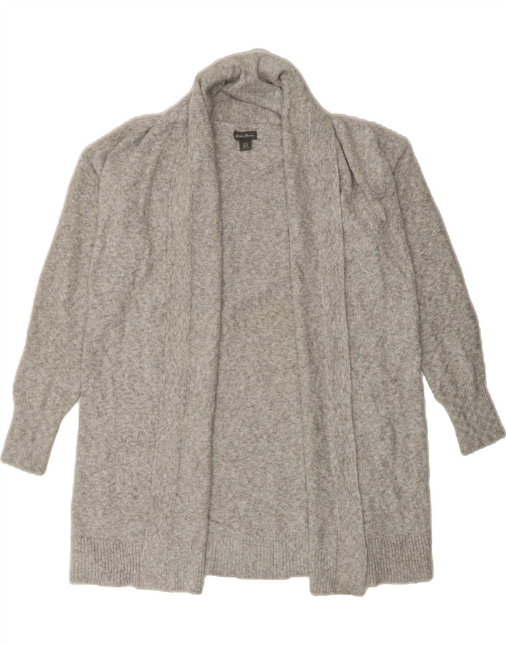 EDDIE BAUER Womens Oversized Open Cardigan Sweater UK 6 XS Grey Cotton Vintage Eddie Bauer and Second-Hand Eddie Bauer from Messina Hembry 