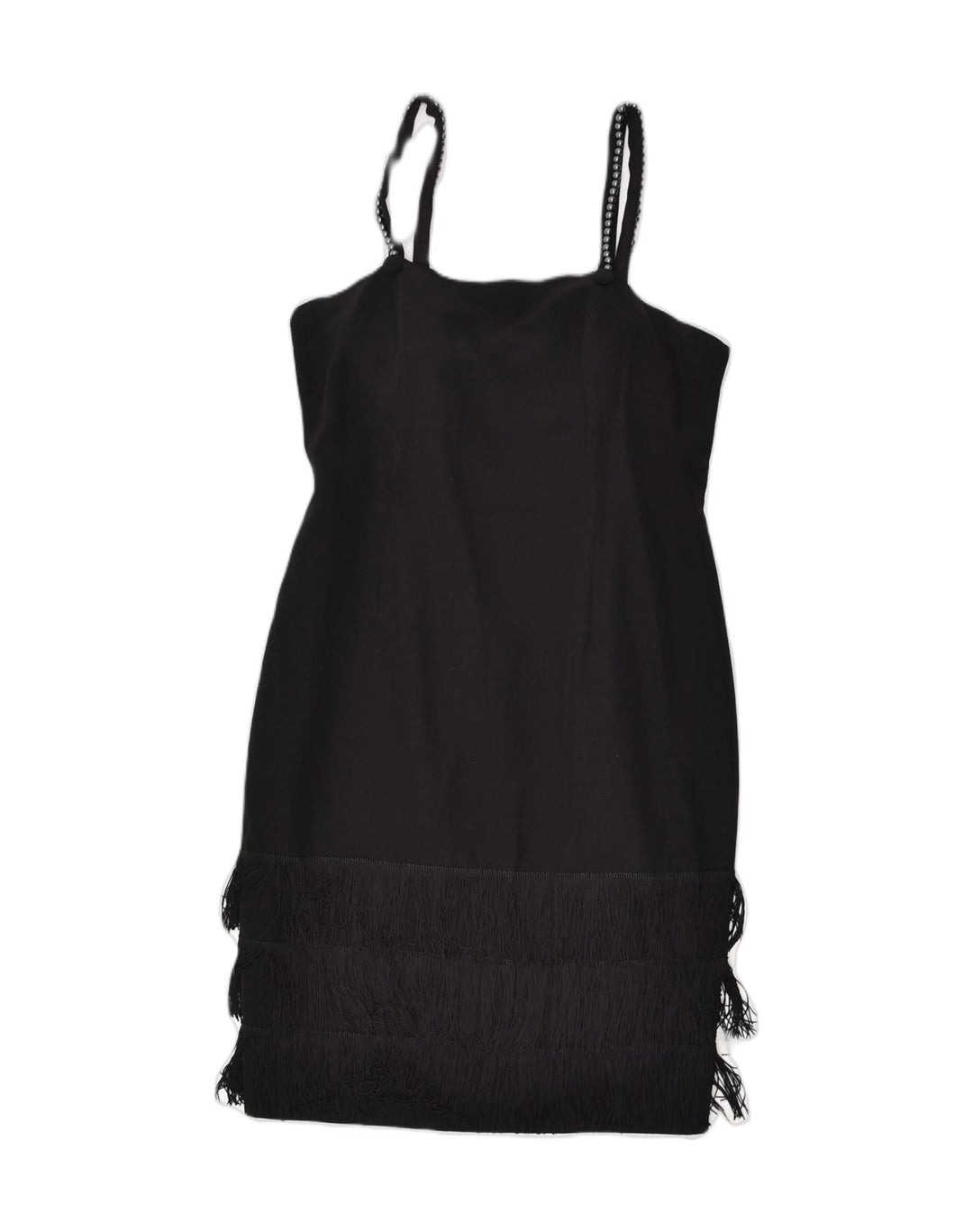 VINTAGE Womens Sleeveless Charleston Dress UK 12 Medium Black | Vintage Vintage | Thrift | Second-Hand Vintage | Used Clothing | Messina Hembry 