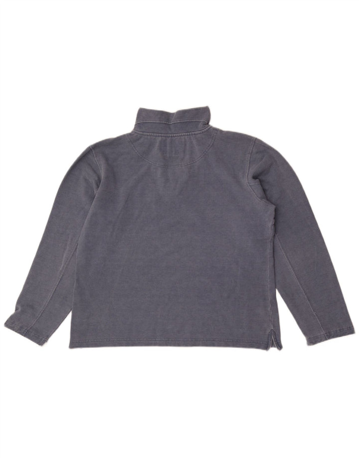 Crew Clothing Womens Zip Neck Sweatshirt Jumper UK 12 Medium Navy Blue