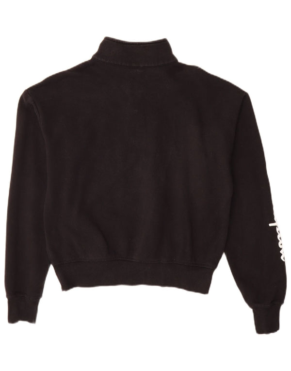 Champion Womens Oversized Graphic Sweatshirt Jumper UK 10 Small Black