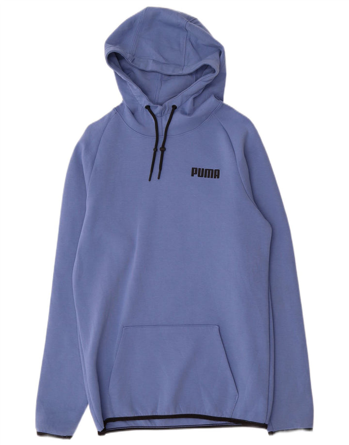PUMA Mens Hoodie Jumper Medium Blue Cotton