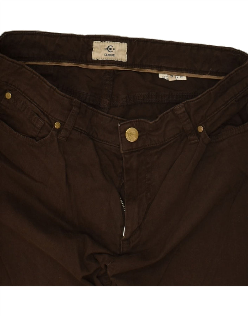 CERRUTI 1881 Womens Slim Casual Trousers W29 L34 Brown Vintage Cerruti 1881 and Second-Hand Cerruti 1881 from Messina Hembry 