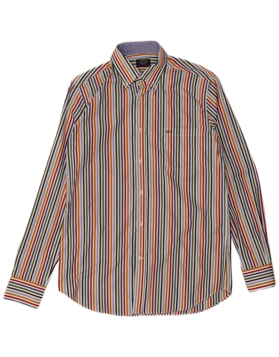 Paul & Shark Mens Shirt Size 39 Medium Multicoloured Striped Cotton