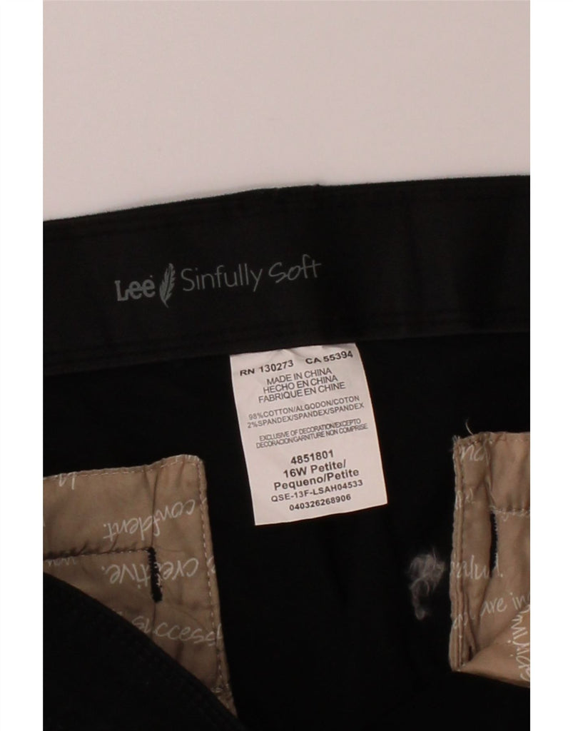 LEE Womens Plus Size Straight Casual Trousers US 16 XL W40 L29 Black Vintage Lee and Second-Hand Lee from Messina Hembry 