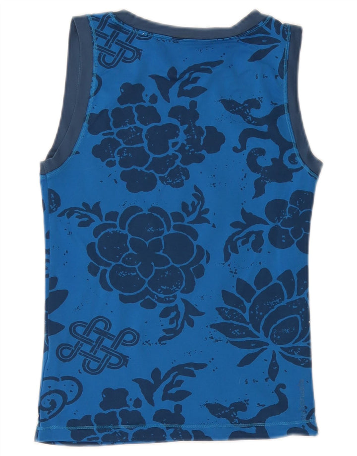 PUMA Womens Graphic Vest Top UK 10 Small Blue Floral