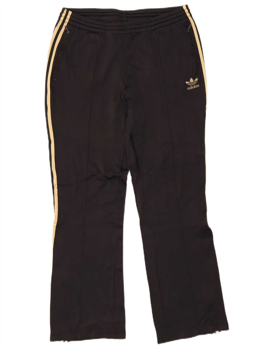 ADIDAS Womens Tracksuit Trousers UK 16 Large Black Nylon