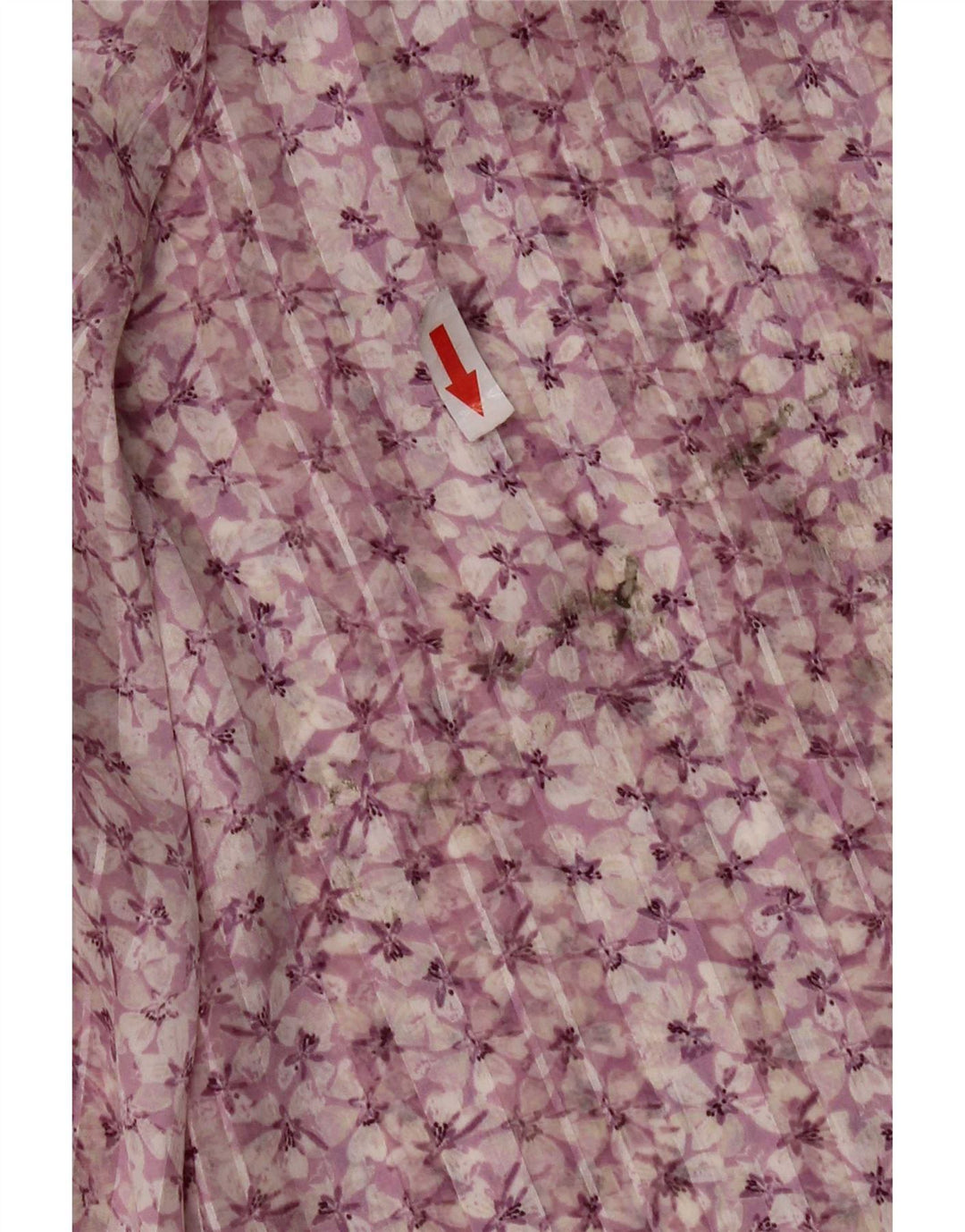 H&M Womens Long Sleeve Blouse Top UK 16 Large Pink Floral Polyester