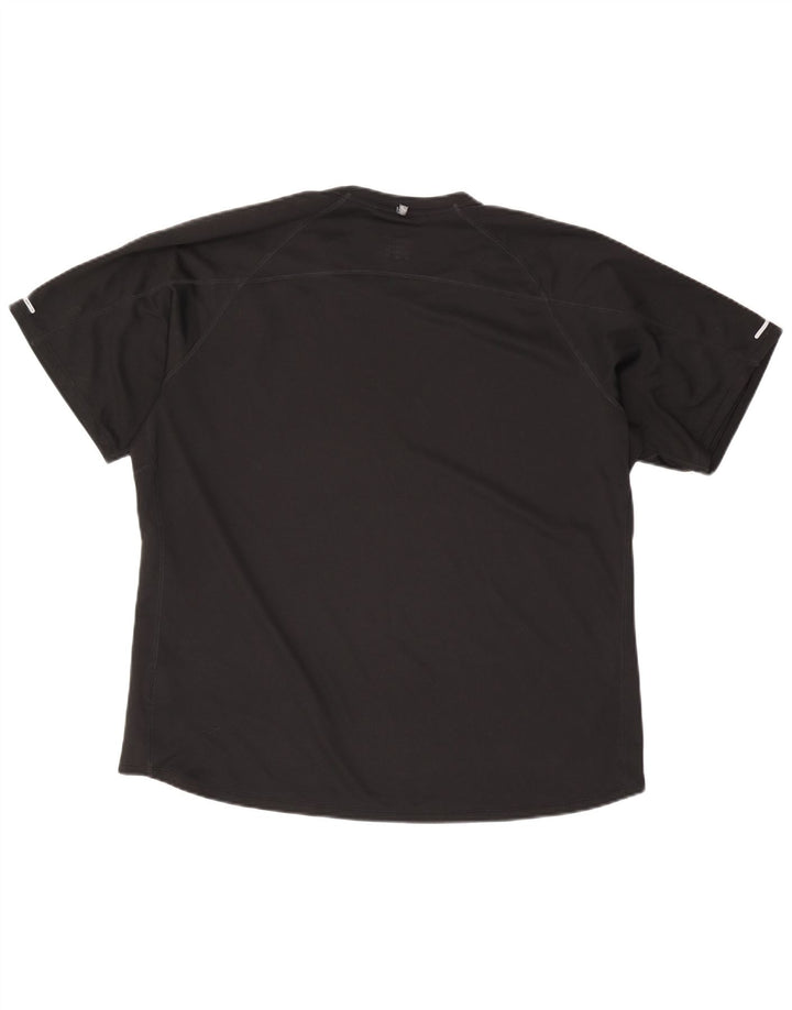 Nike Mens Dri Fit T-Shirt Top 2XL Black Polyester