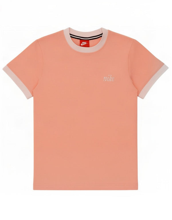 Nike Womens T-Shirt Top UK 6 XS Pink Colourblock