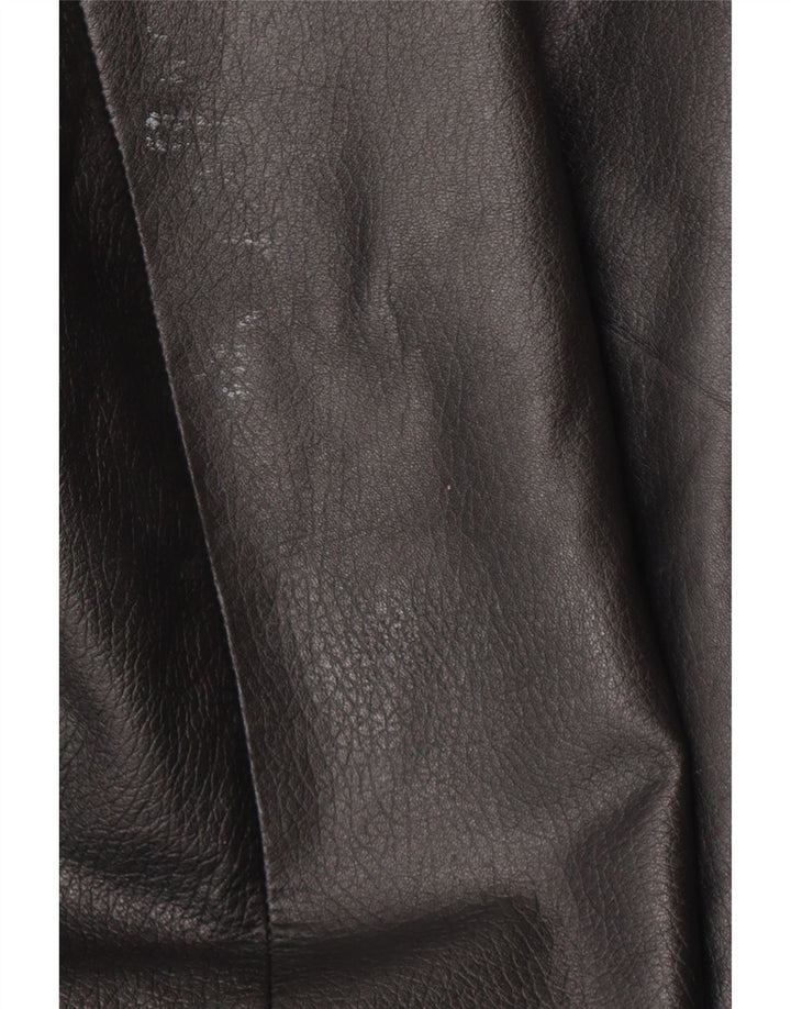 Vintage Mens Leather Jacket UK 38 Medium Black Leather