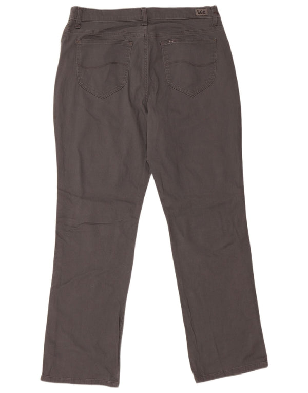 LEE Womens Relaxed Fit Mid Rise Casual Trousers US 14 XL W36 L30 Grey