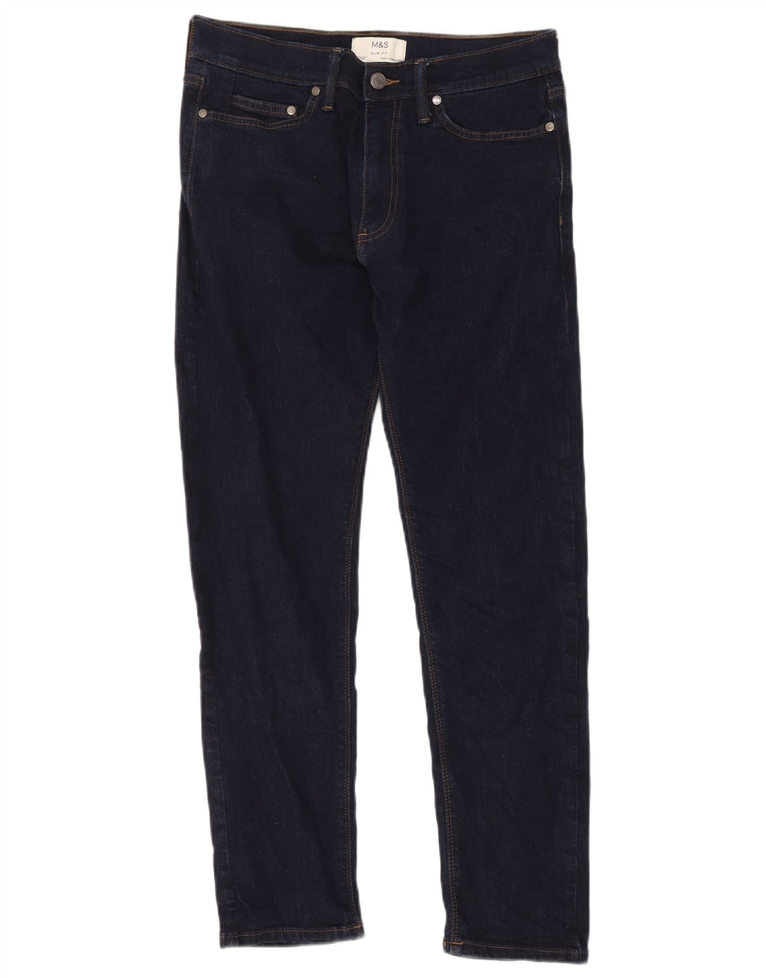 Marks & Spencer Mens Slim Jeans W30 L31 Navy Blue Cotton
