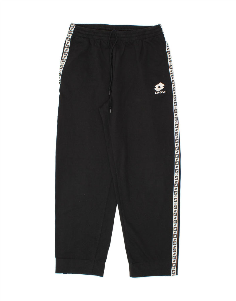 LOTTO Mens Graphic Tracksuit Trousers UK 38/40 Medium  Black Polyester Vintage Lotto and Second-Hand Lotto from Messina Hembry 