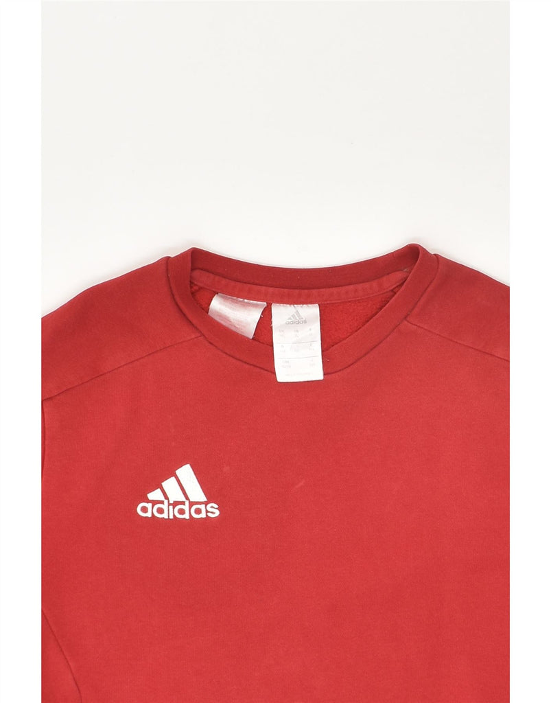 ADIDAS Boys Sweatshirt Jumper 14-15 Years XL Red Cotton | Vintage Adidas | Thrift | Second-Hand Adidas | Used Clothing | Messina Hembry 