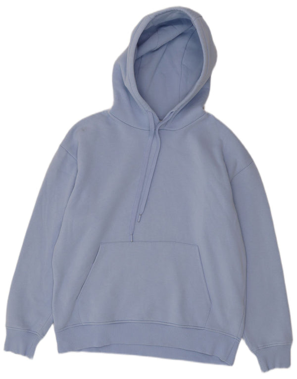 Zara Mens Hoodie Jumper Medium Blue Cotton