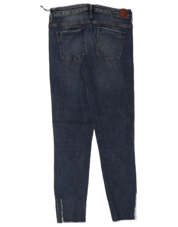 Zara Womens Distressed Skinny Jeans EU 38 Small W28 L26 Blue Cotton