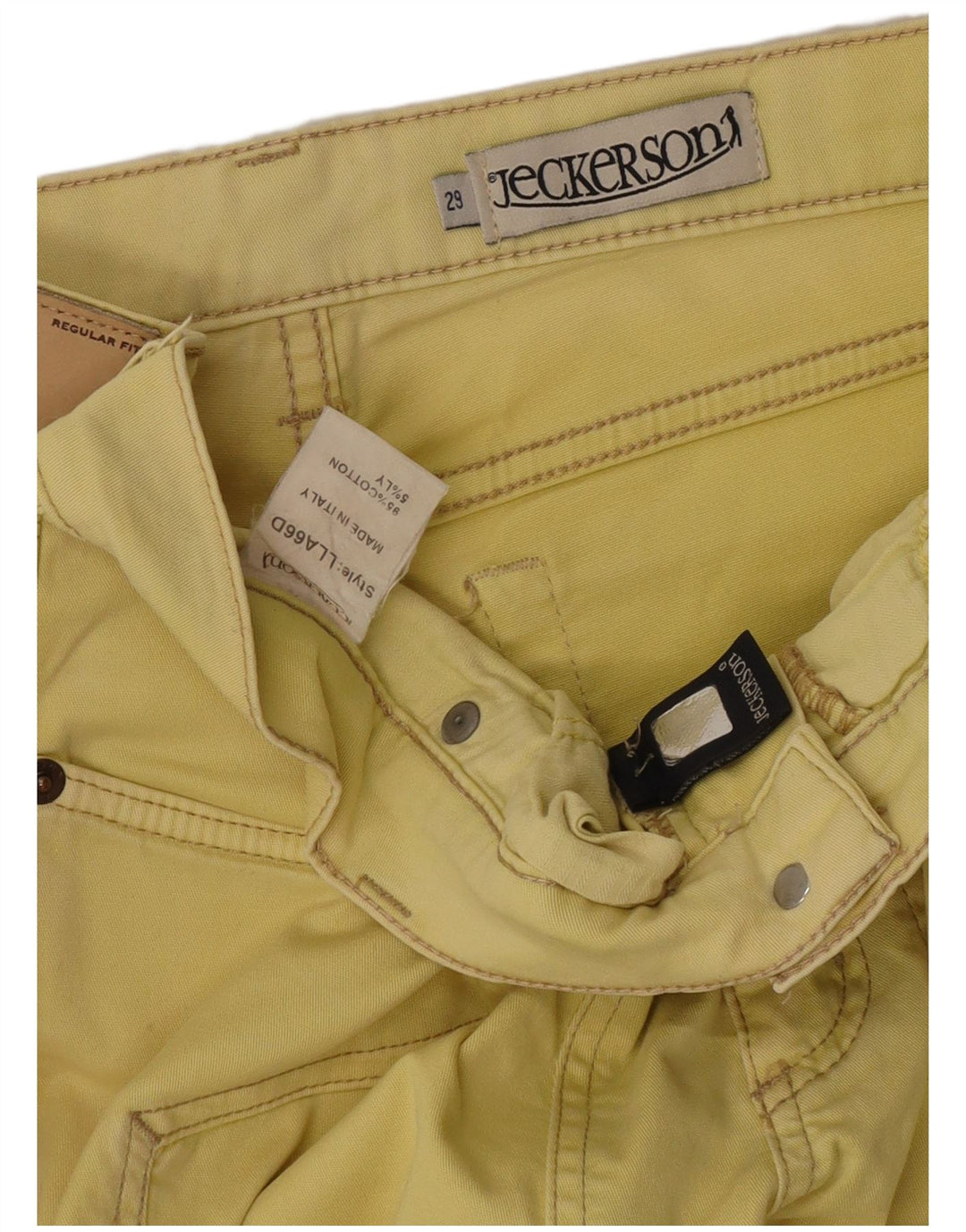 Jeckerson Womens Bootcut Jeans W29 L28 Yellow Cotton