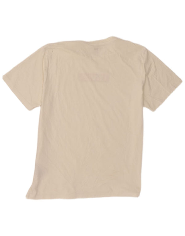Levi's Mens Graphic T-Shirt Top Large Off White Cotton