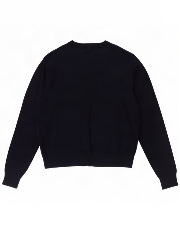 Marks & Spencer Womens Cardigan Sweater UK 12 Medium Navy Blue Viscose