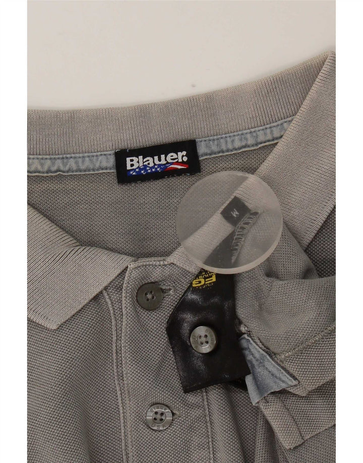 Blauer Mens Polo Shirt Medium Grey