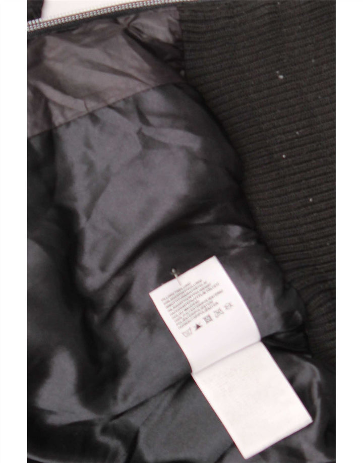Lee Womens Hooded Oversized Padded Jacket UK 6 XS Black Polyester