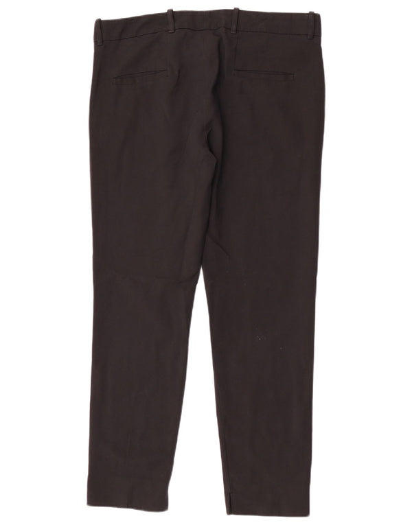 Zara Womens Slim Chino Trousers Large W30 L27 Black Cotton