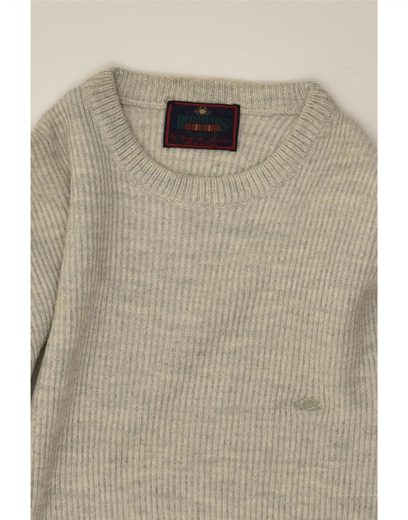 VINTAGE Mens Crew Neck Jumper Sweater Large Grey | Vintage Vintage | Thrift | Second-Hand Vintage | Used Clothing | Messina Hembry 