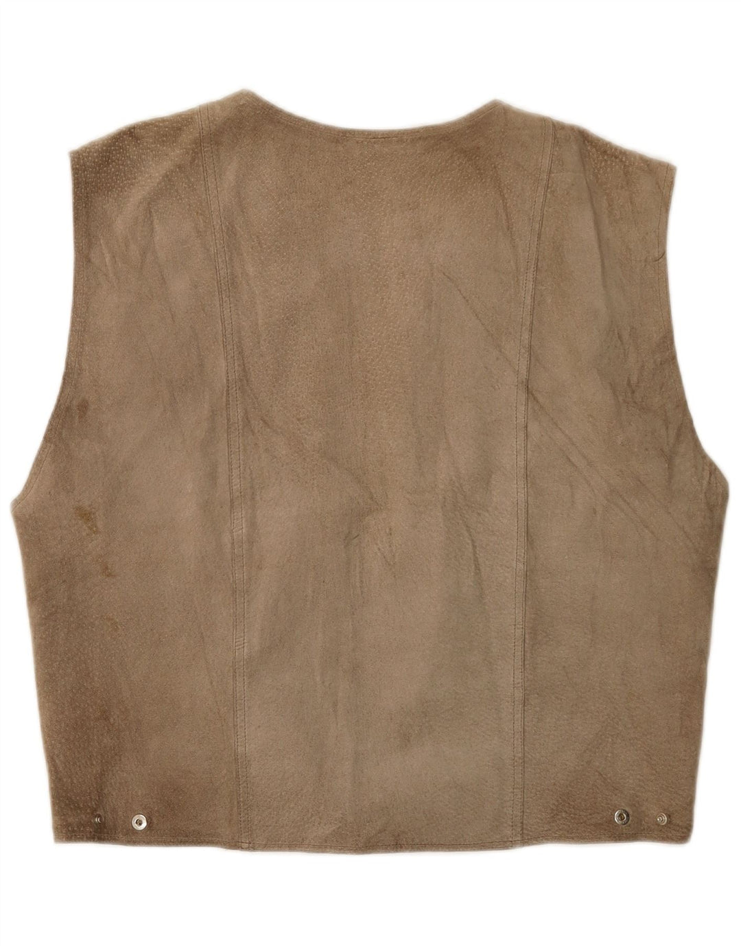 Vintage Mens Suede Waistcoat Medium Beige