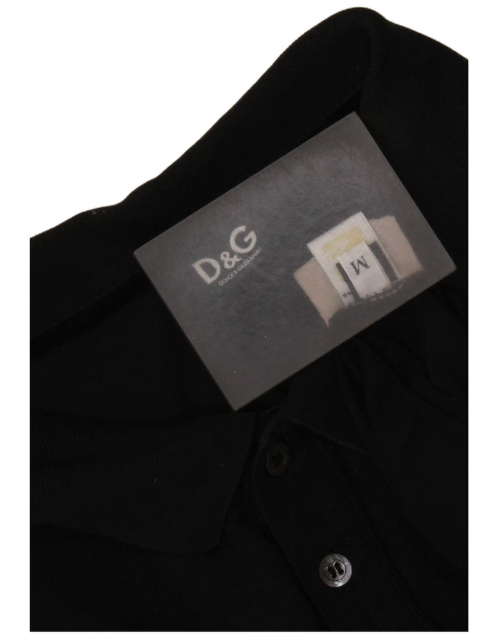 Dolce & Gabbana Mens Polo Shirt Medium Black