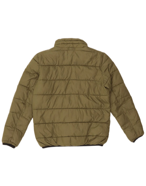 TOMMY HILFIGER Boys Padded Jacket 12-13 Years Khaki Nylon