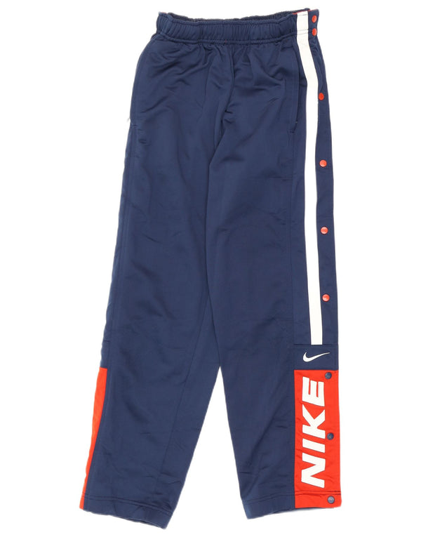 Nike Boys Tracksuit Trousers 10-11 Years Medium Navy Blue Colourblock