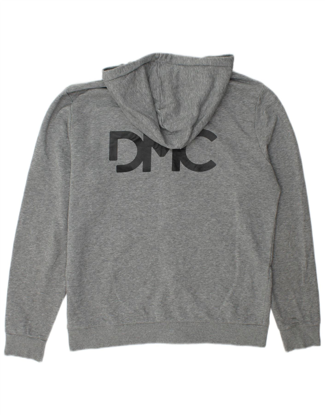Puma Mens Graphic Zip Hoodie Sweater Medium Grey Cotton