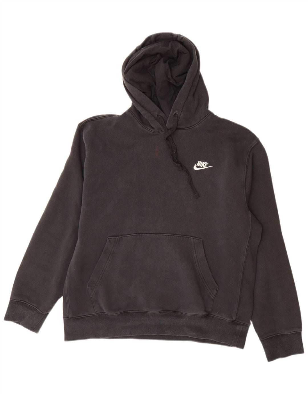 Nike Mens Hoodie Jumper Medium Black Cotton