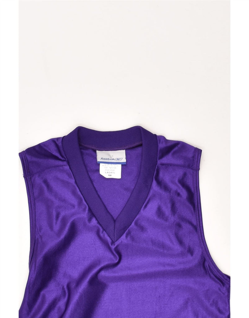 REEBOK Womens Vest Top UK 14 Medium Purple Nylon | Vintage Reebok | Thrift | Second-Hand Reebok | Used Clothing | Messina Hembry 