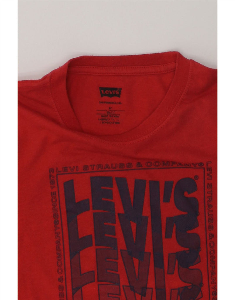 LEVI'S Boys Graphic T-Shirt Top 7-8 Years Red | Vintage Levi's | Thrift | Second-Hand Levi's | Used Clothing | Messina Hembry 